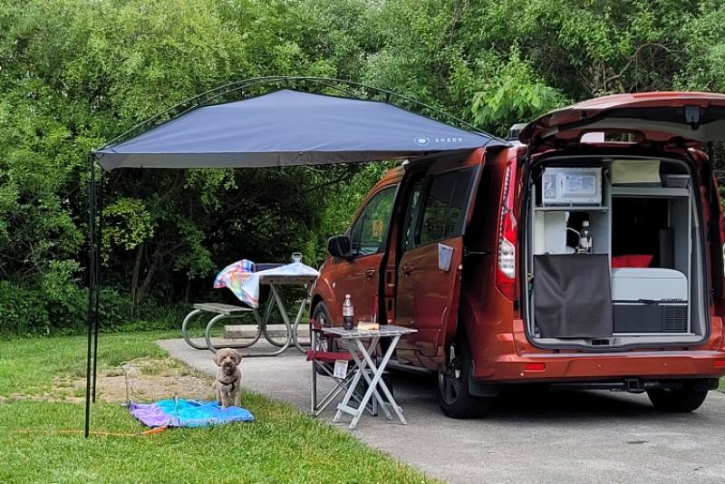 Mini T Campervan Camping in Maumee State Park, Oregon OH